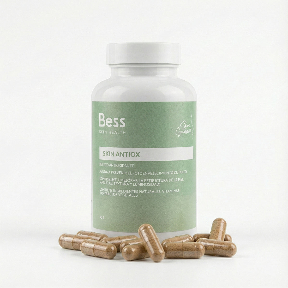 Complemento de nutricosmetica con efecto antioxidante que ayuda a mejorar la estructura de la piel