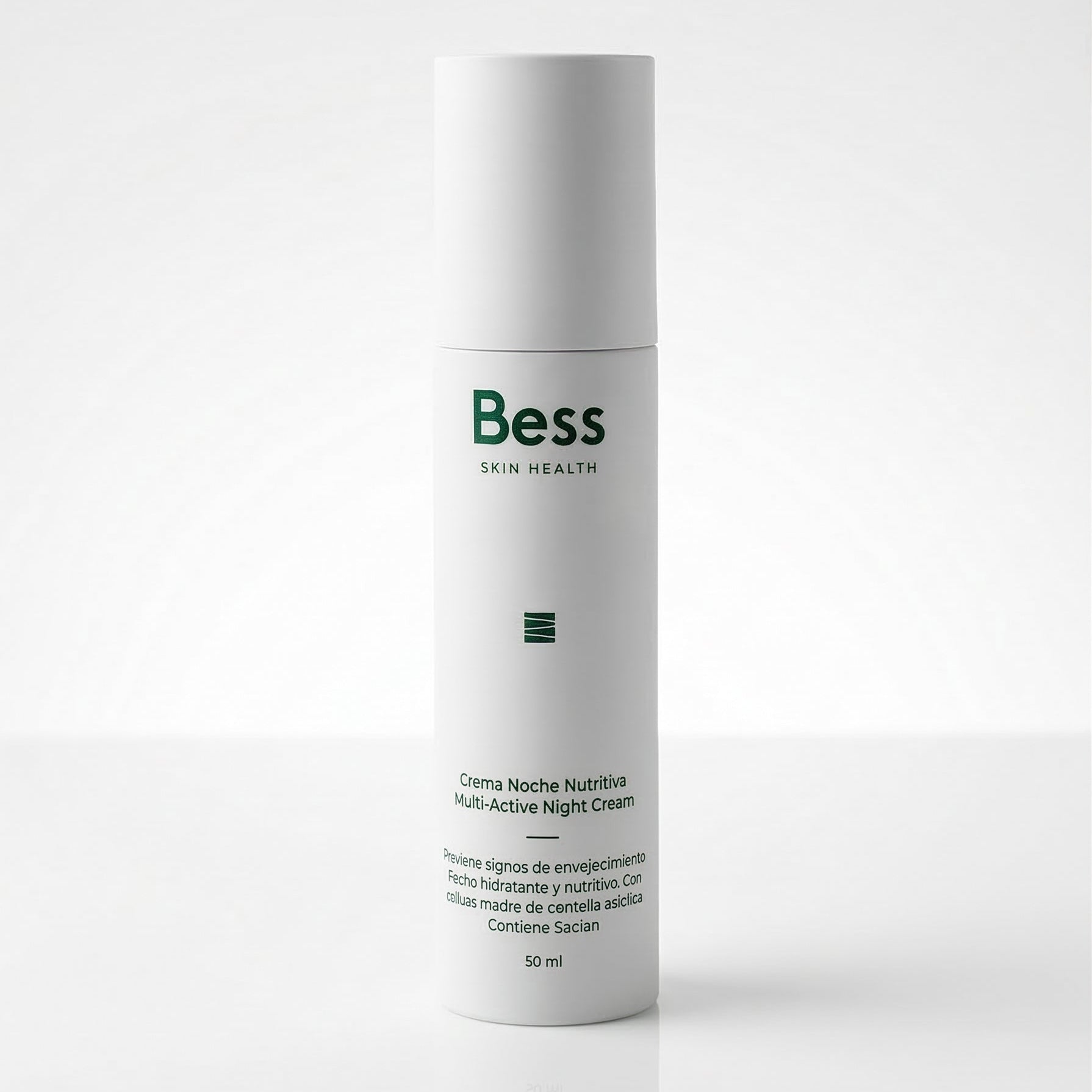 Crema de noche nutritiva que reduce los signos de envejecimiento. Efecto hidratante y nutritivo. Con ingredientes antioxidantes como las células madre, sabrán, y la combinación sinergica de vitamina c, e y acido ferúlico.