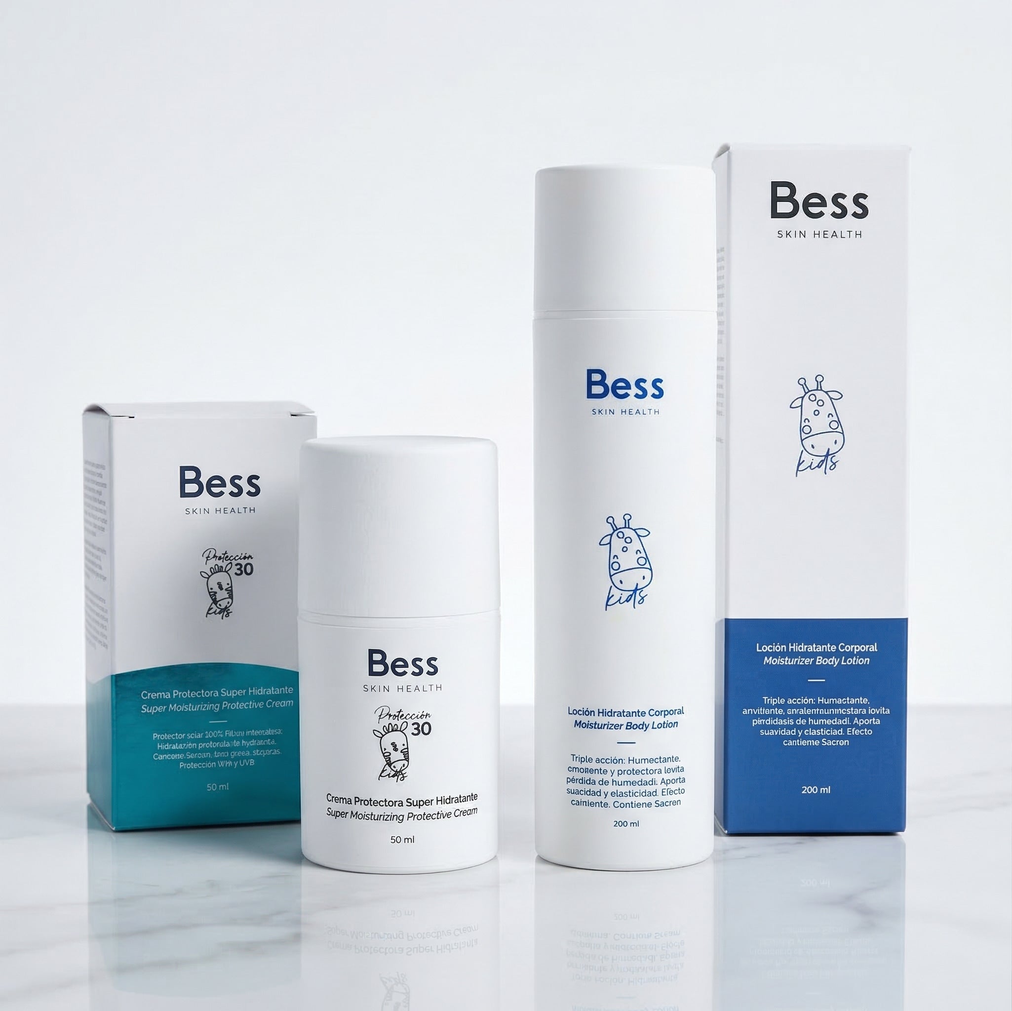 Rutina que ofrece la máxima capacidad de hidratación para cubrir todas las necesidades de la piel de los niños, antes de la exposición solar y después para recuperar y nutrir la piel