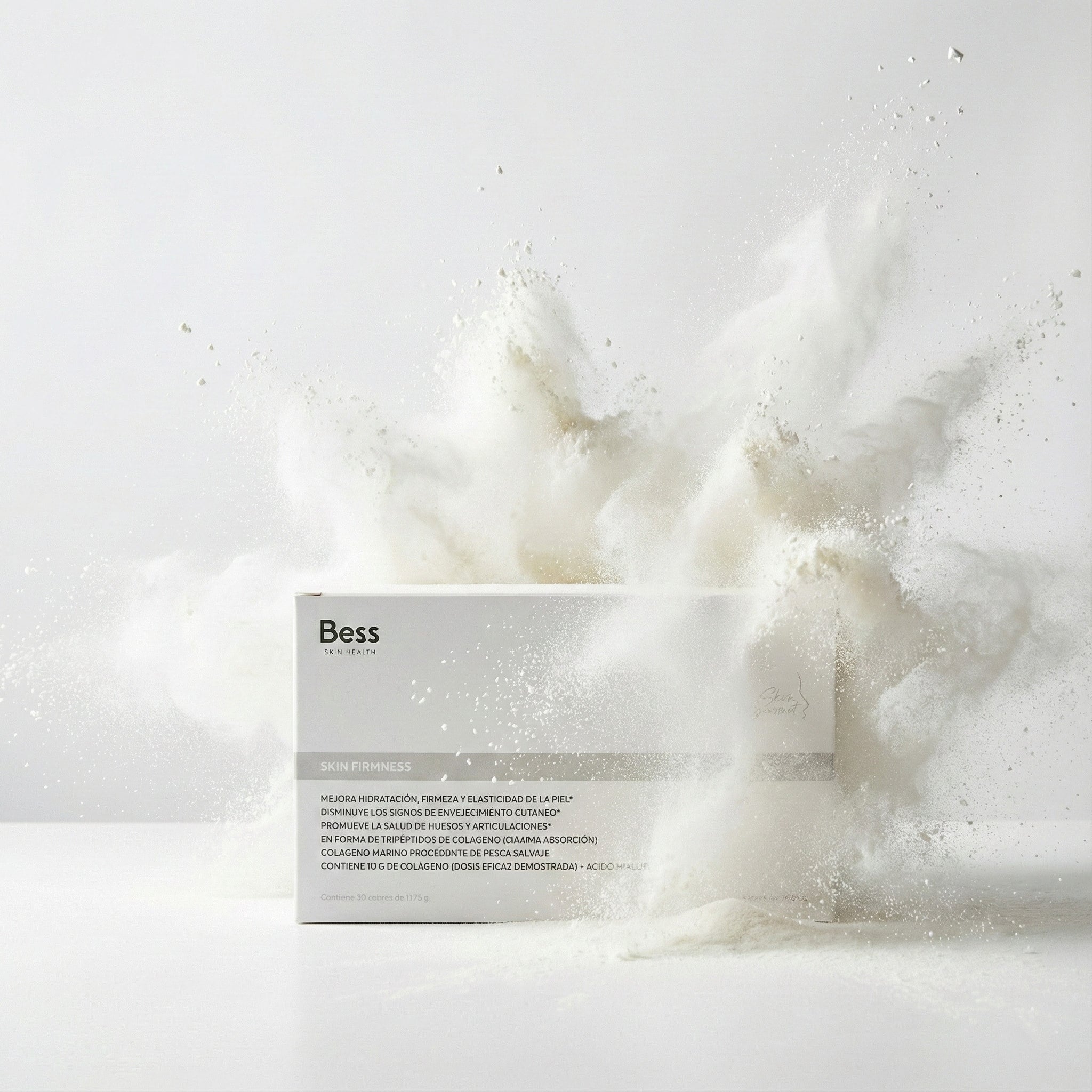 Complemento alimenticio a base de 10g tripeptidos de colágeno marino procedente de pesca salvaje. Dosis eficaz para mejorar la hidratación, firmeza y elasticidad de la piel. Disminuye signos de envejecimiento cutáneo y promueve la salud de huesos y articulaciones