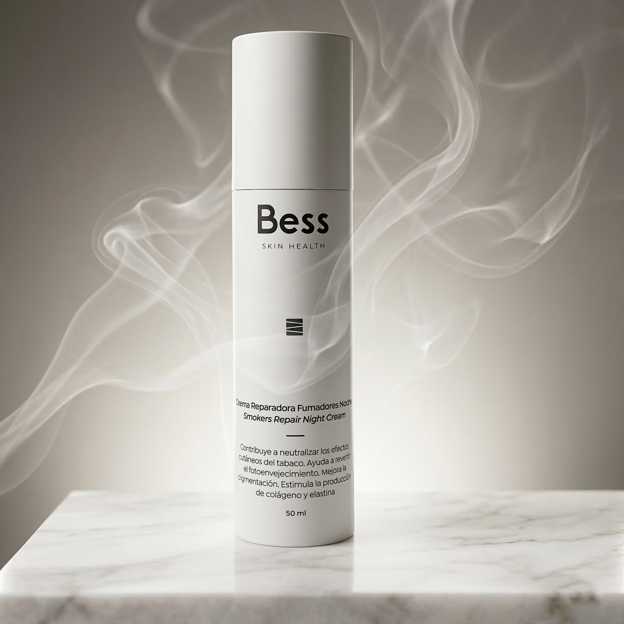 Crema reparadora de noche que contribuye a neutralizar los efectos cutáneos del tabaco. Ayuda a revertir el fotoenvejecimiento. Mejora la pigmentación. Estimula la producción de colágeno y elastina