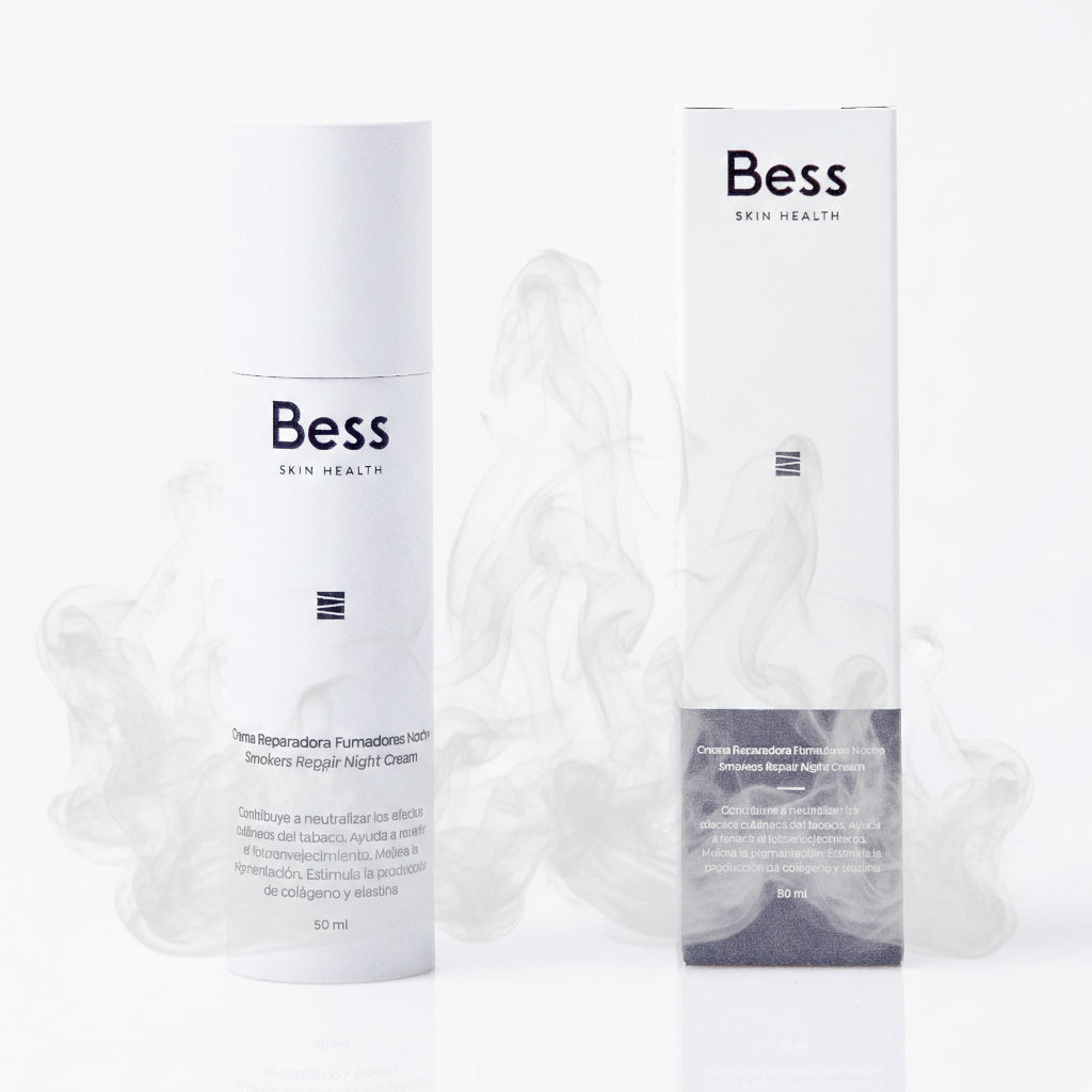 Crema reparadora de noche que contribuye a neutralizar los efectos cutáneos del tabaco. Ayuda a revertir el fotoenvejecimiento. Mejora la pigmentación. Estimula la producción de colágeno y elastina