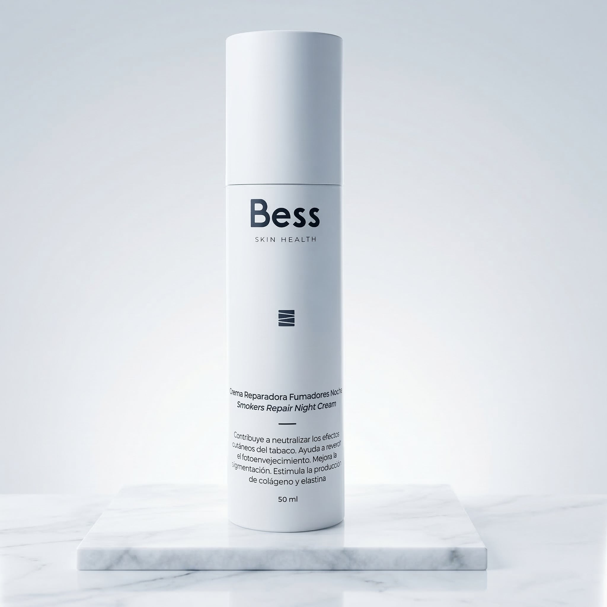 Crema reparadora de noche que contribuye a neutralizar los efectos cutáneos del tabaco. Ayuda a revertir el fotoenvejecimiento. Mejora la pigmentación. Estimula la producción de colágeno y elastina