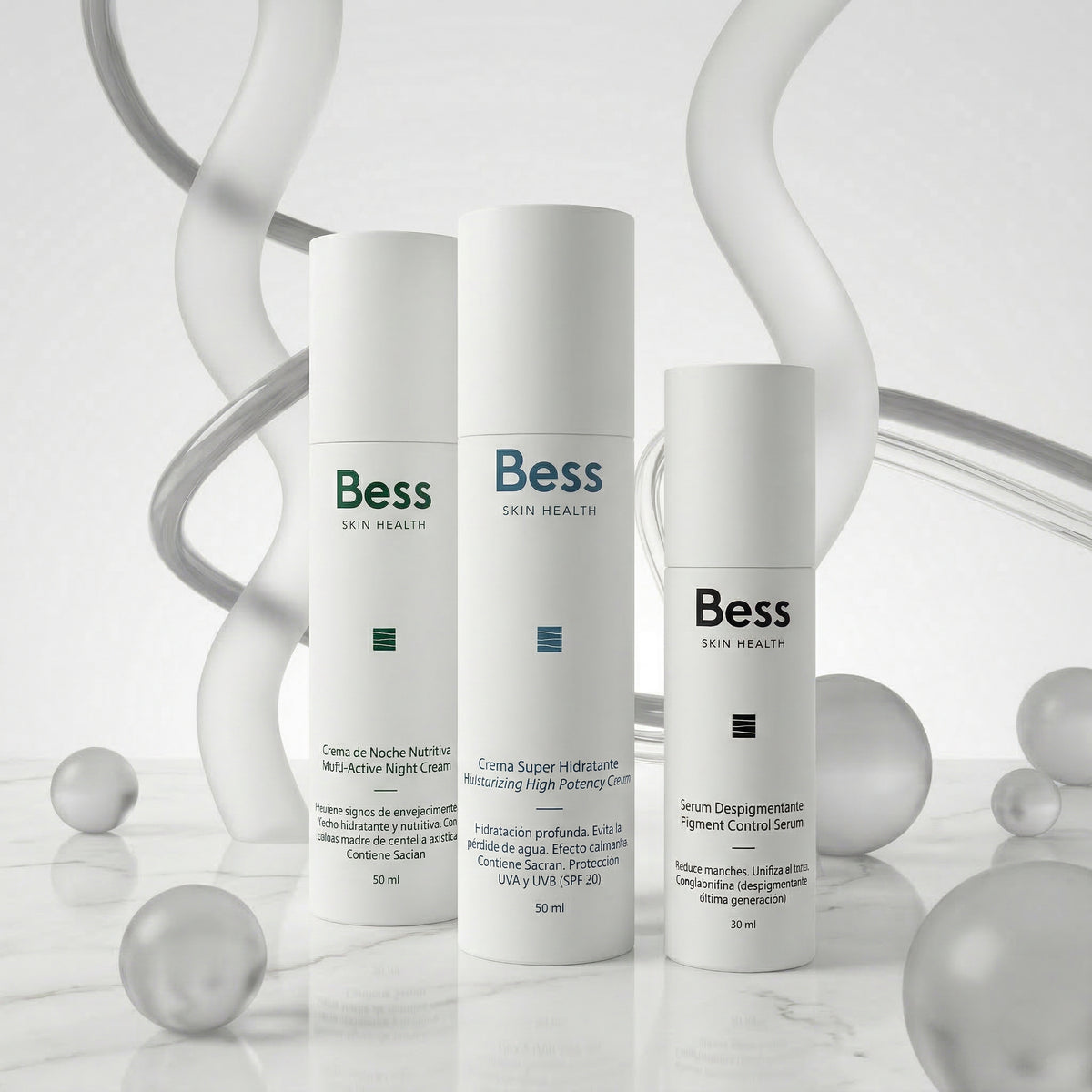 Rutina completa para combatir las manchas, prevenir su reaparición y mantener la piel hidratada, protegida y luminosa.