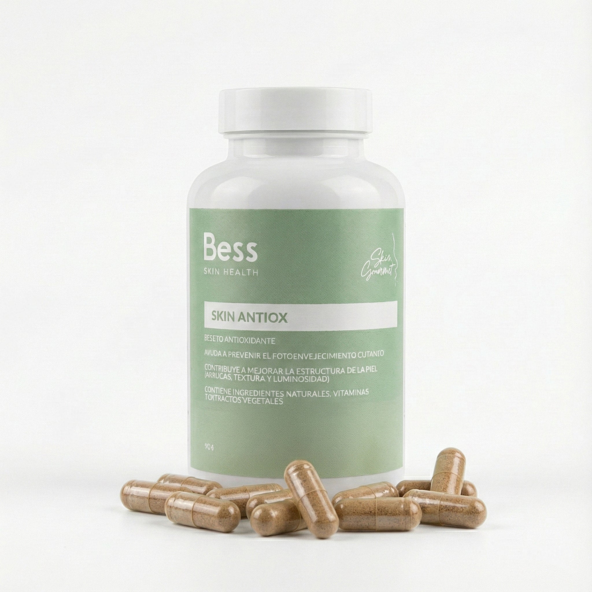 Complemento de nutricosmetica con efecto antioxidante que ayuda a mejorar la estructura de la piel 
