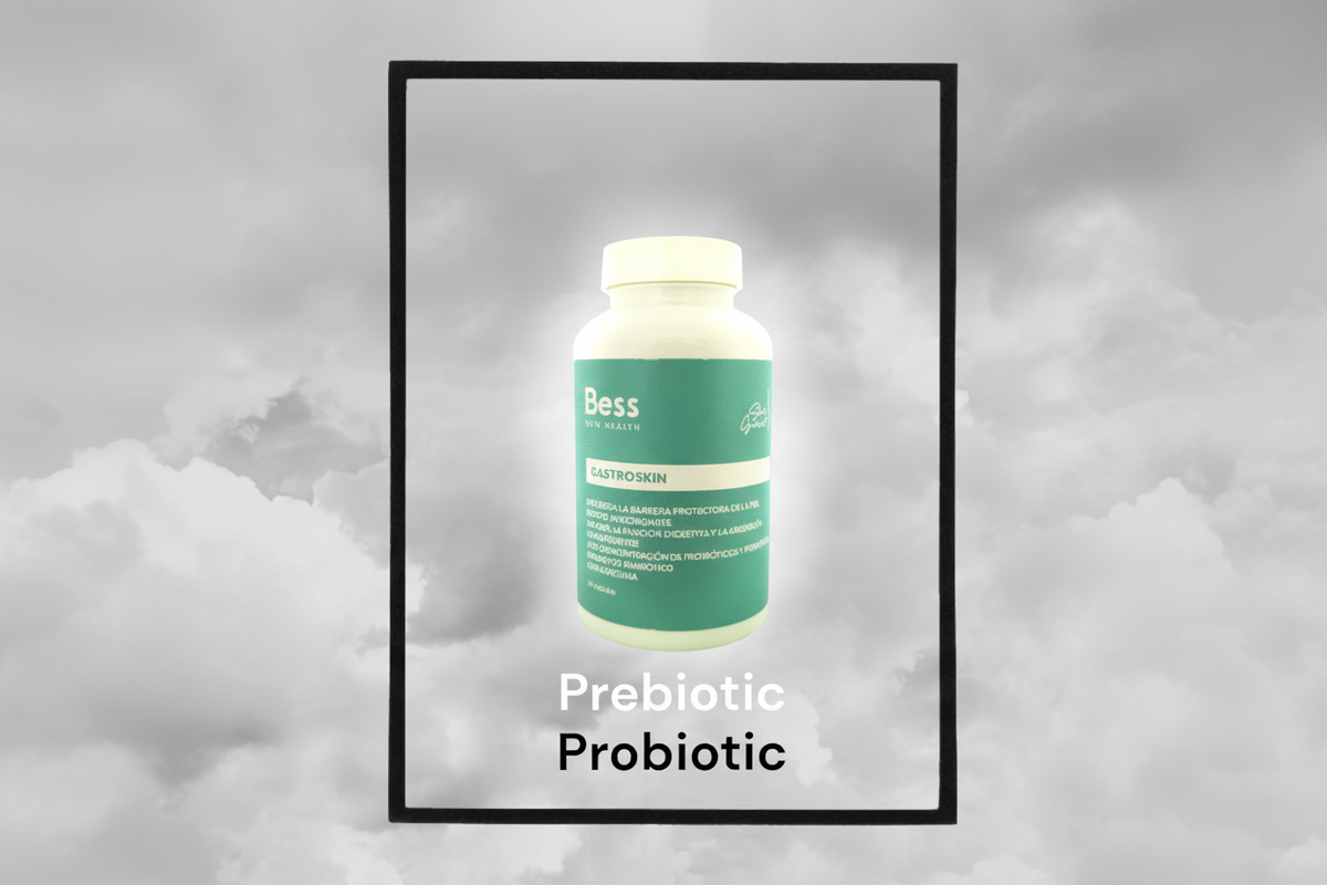 Complemento alimenticio a base de probióticos y probióticos que mejorar la función intestinal y la absorción de nutrientes. Mejora la barrera protectora de la piel. Efecto antioxidante 