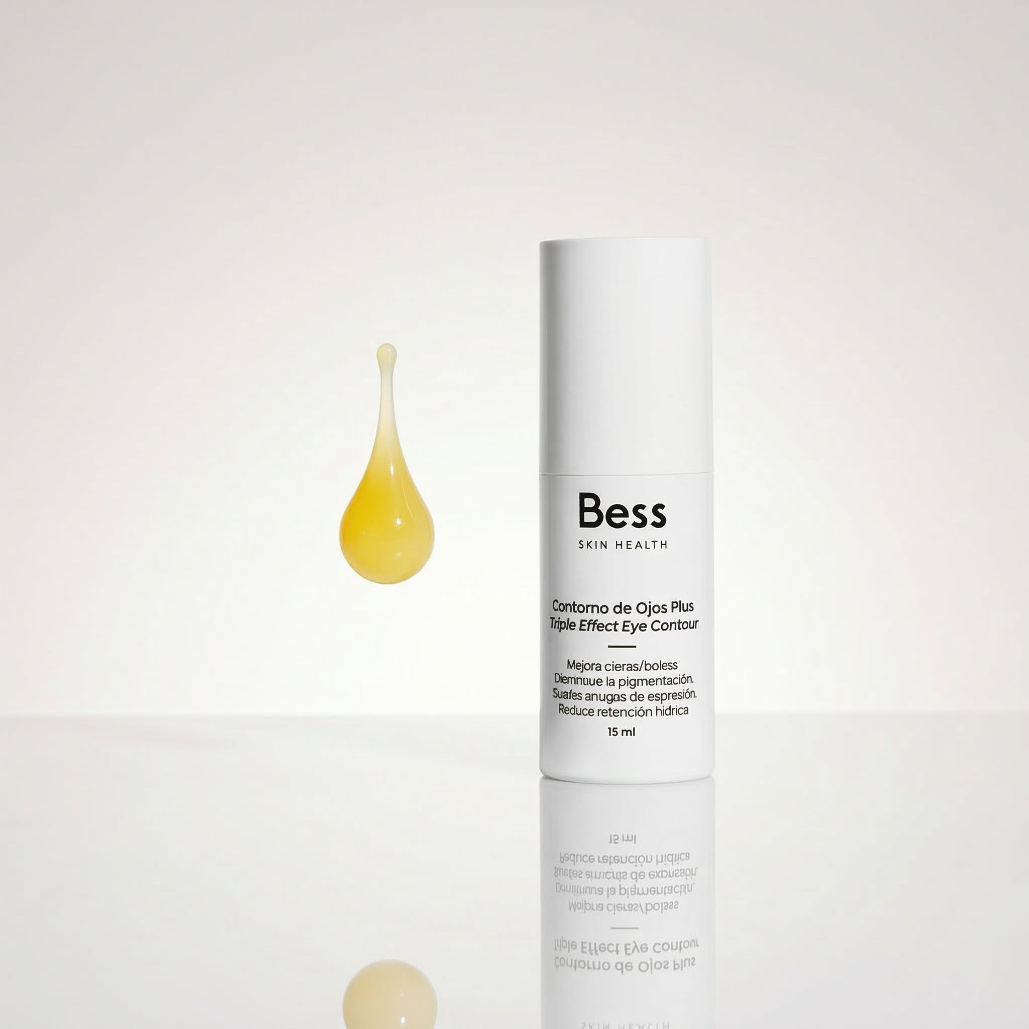 Contorno de ojos antiedad. Mejora ojeras/bolsas. Disminuye la pigmentación y suaviza arrugas de expresión. Reduce la retención hídrica e hidrata y tiene efecto antiedad en esa zona de la piel 