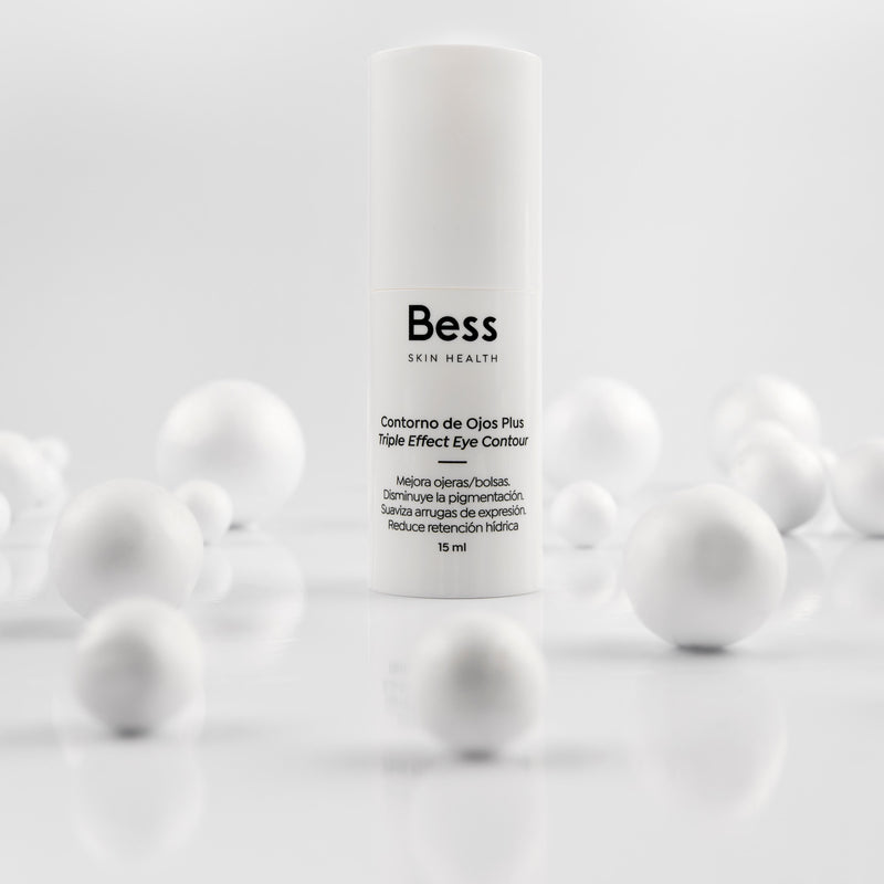 Contorno de ojos antiedad. Mejora ojeras/bolsas. Disminuye la pigmentación y suaviza arrugas de expresión. Reduce la retención hídrica e hidrata y tiene efecto antiedad en esa zona de la piel 