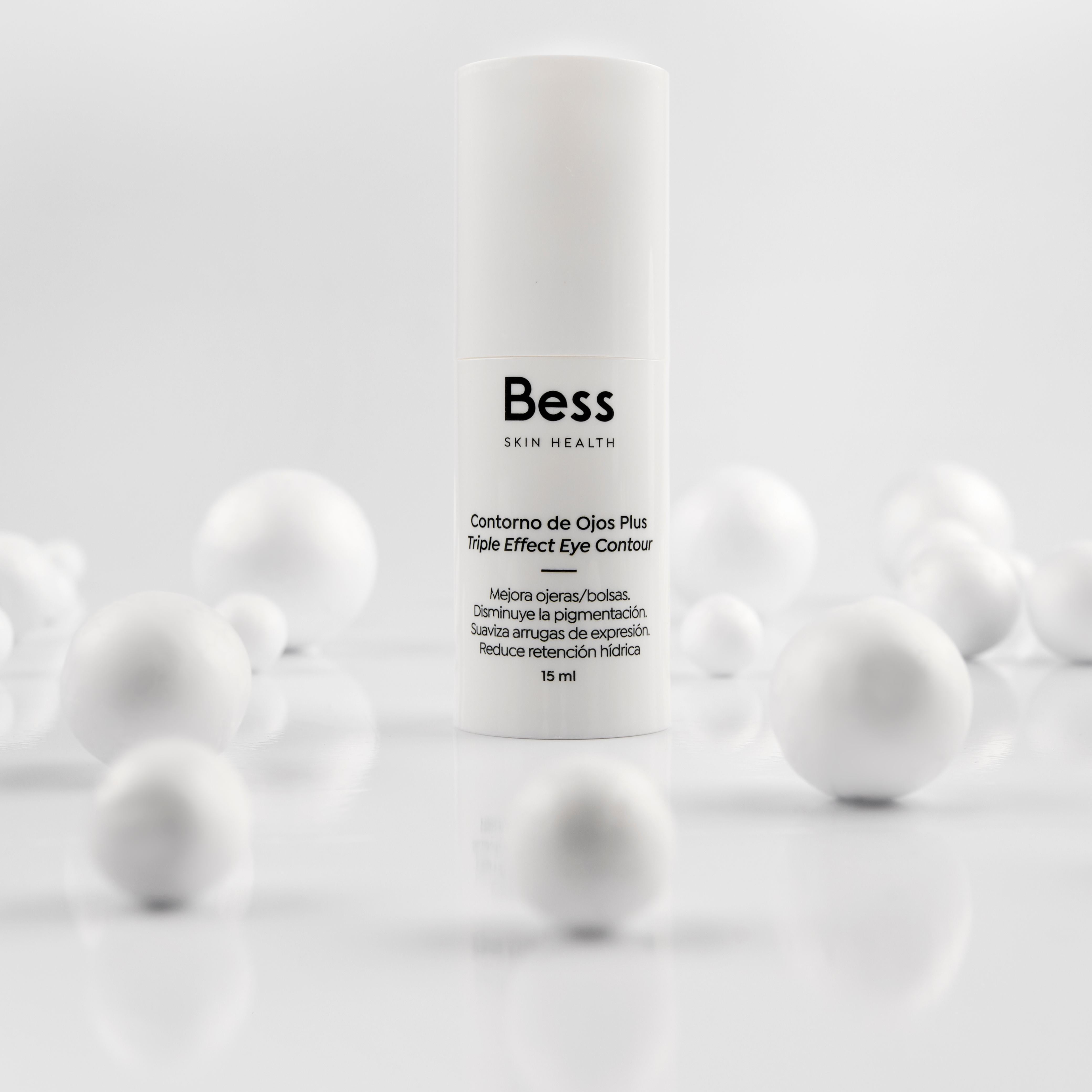 Contorno de ojos antiedad. Mejora ojeras/bolsas. Disminuye la pigmentación y suaviza arrugas de expresión. Reduce la retención hídrica e hidrata y tiene efecto antiedad en esa zona de la piel 