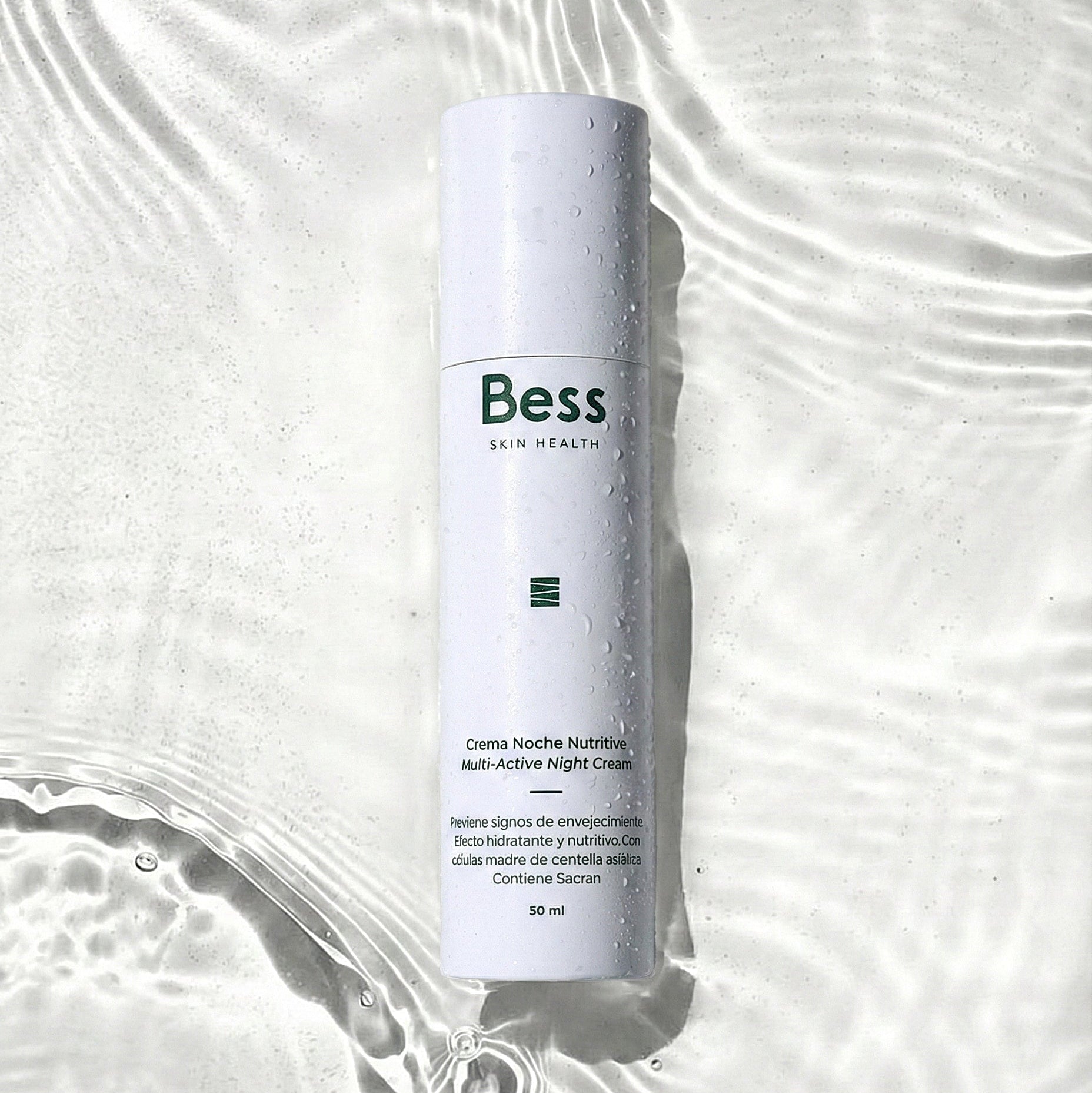 Crema de noche nutritiva que reduce los signos de envejecimiento. Efecto hidratante y nutritivo. Con ingredientes antioxidantes como las células madre, sabrán, y la combinación sinergica de vitamina c, e y acido ferúlico. 