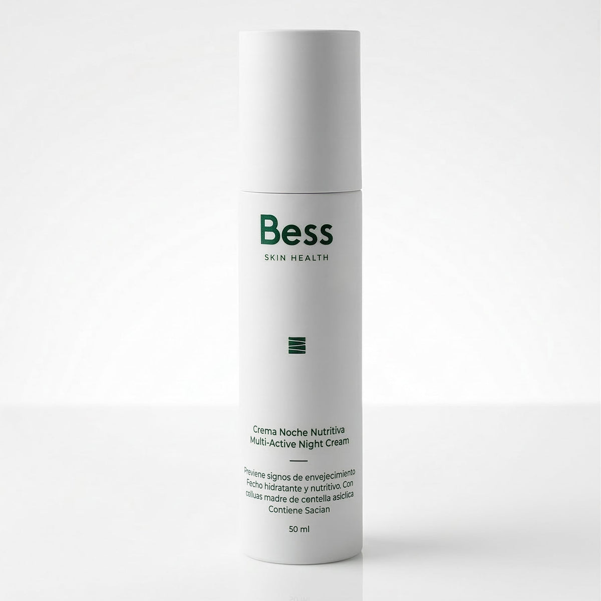 Crema de noche nutritiva que reduce los signos de envejecimiento. Efecto hidratante y nutritivo. Con ingredientes antioxidantes como las células madre, sabrán, y la combinación sinergica de vitamina c, e y acido ferúlico. 