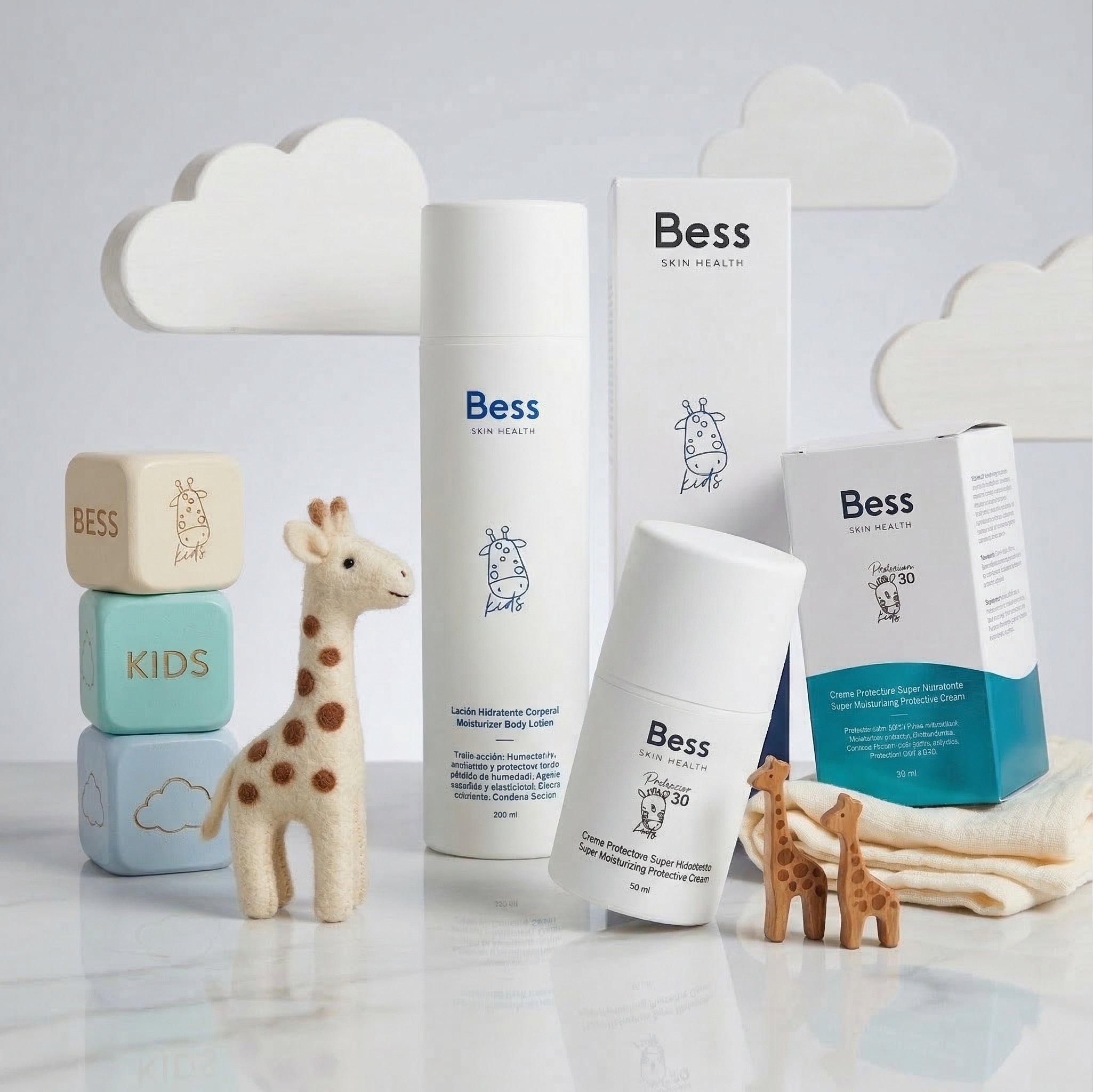 Rutina que ofrece la máxima capacidad de hidratación para cubrir todas las necesidades de la piel de los niños, antes de la exposición solar y después para recuperar y nutrir la piel
