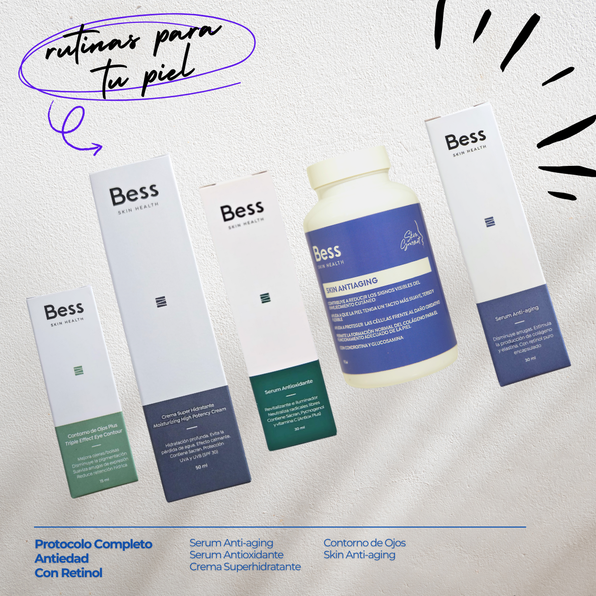 PROTOCOLO COMPLETO ANTIEDAD CON RETINOL