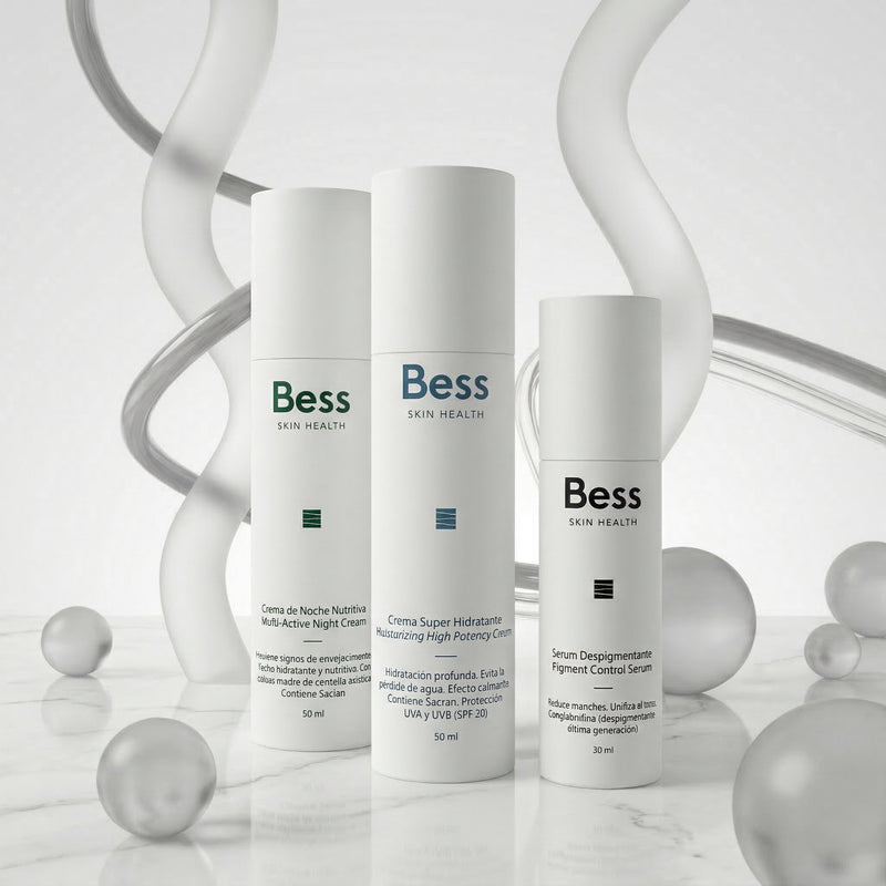 Rutina completa para combatir las manchas, prevenir su reaparición y mantener la piel hidratada, protegida y luminosa.
