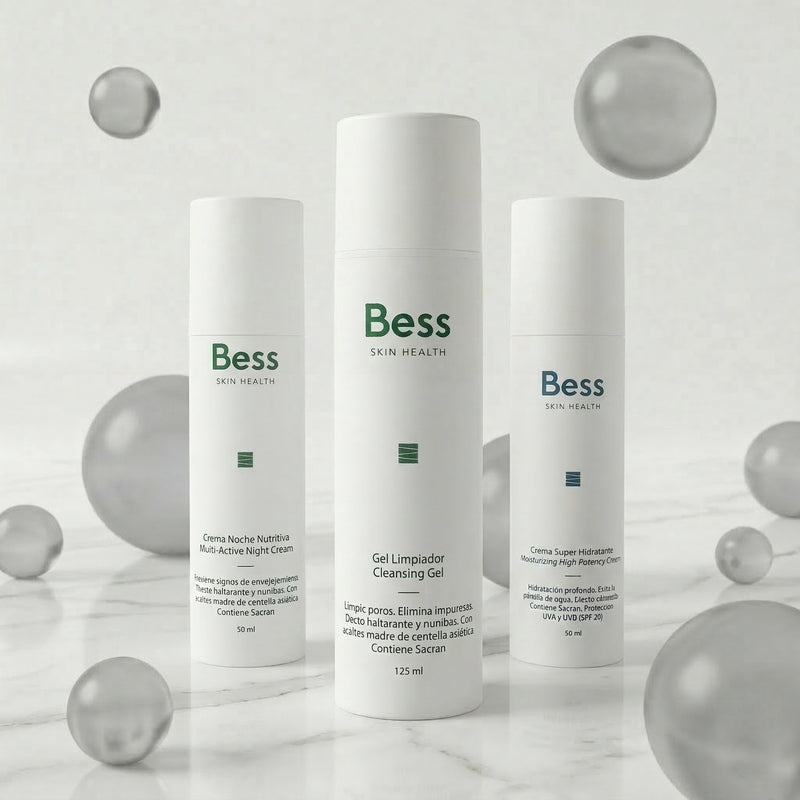 Una rutina sencilla y efectiva para la protección e hidratación de la piel de día y de noche. El gel limpiador elimina las impurezas antes de la aplicación de las cremas. La crema superhidratante aporta la hidratación necesaria durante el día además de protegerla del sol y otros agentes contaminantes y la Crema de noche nutritiva aporta todos los beneficios de ingredientes antioxidantes y antiedad para nutrir la piel durante la noche